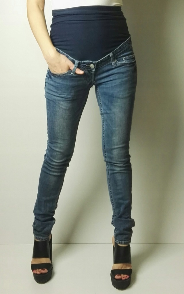 H&M MAMA_jeansy ciążowe Skinny_34/XS L34