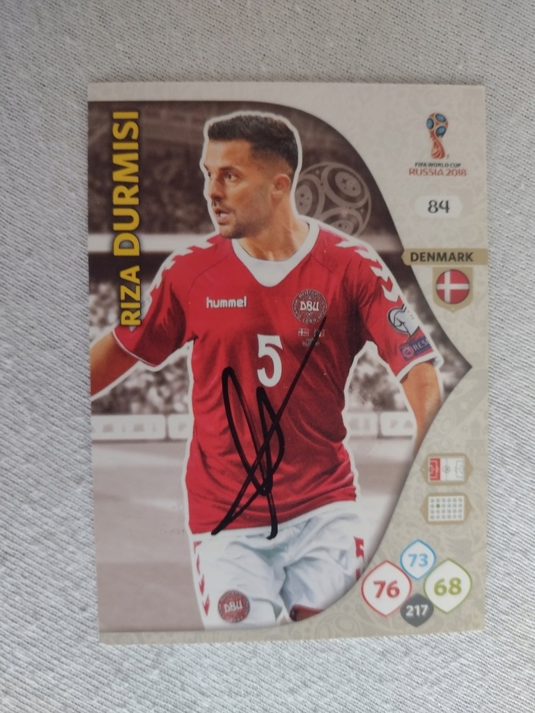 Karta panini autograf Dania Riza Durmisi 2018 World Cup Rosja