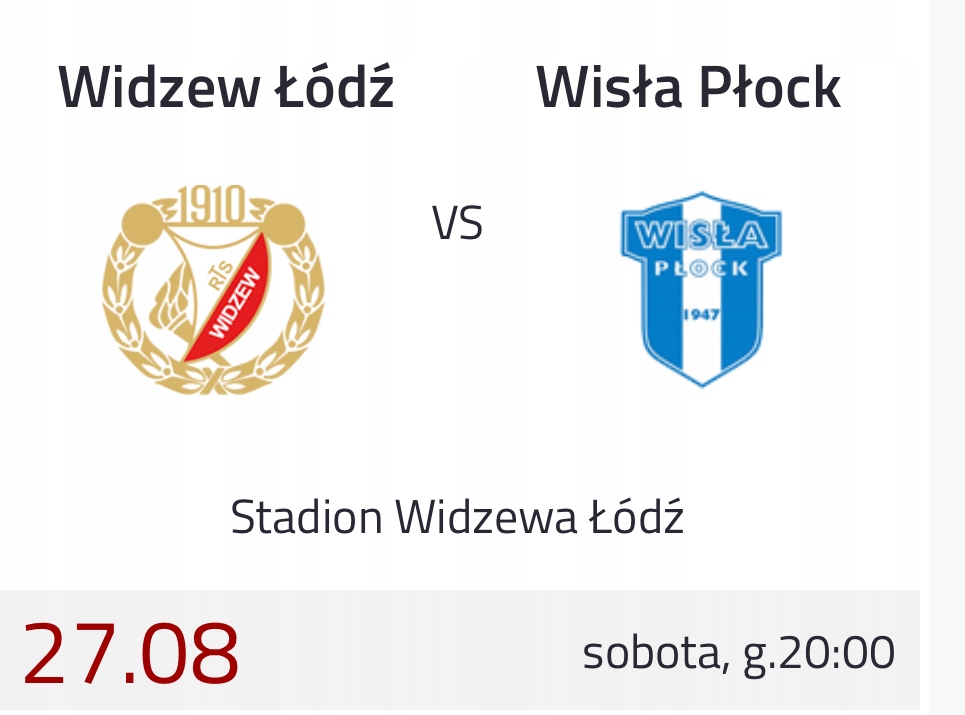 KOD NA C8 WIDZEW ŁÓDŹ - WISŁA PŁOCK