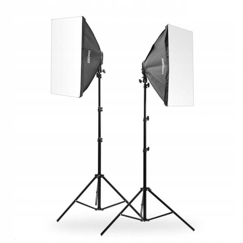 2x Softbox 60x60 8x Zarowka 5500k 2x Statyw Stale 7274750388 Oficjalne Archiwum Allegro