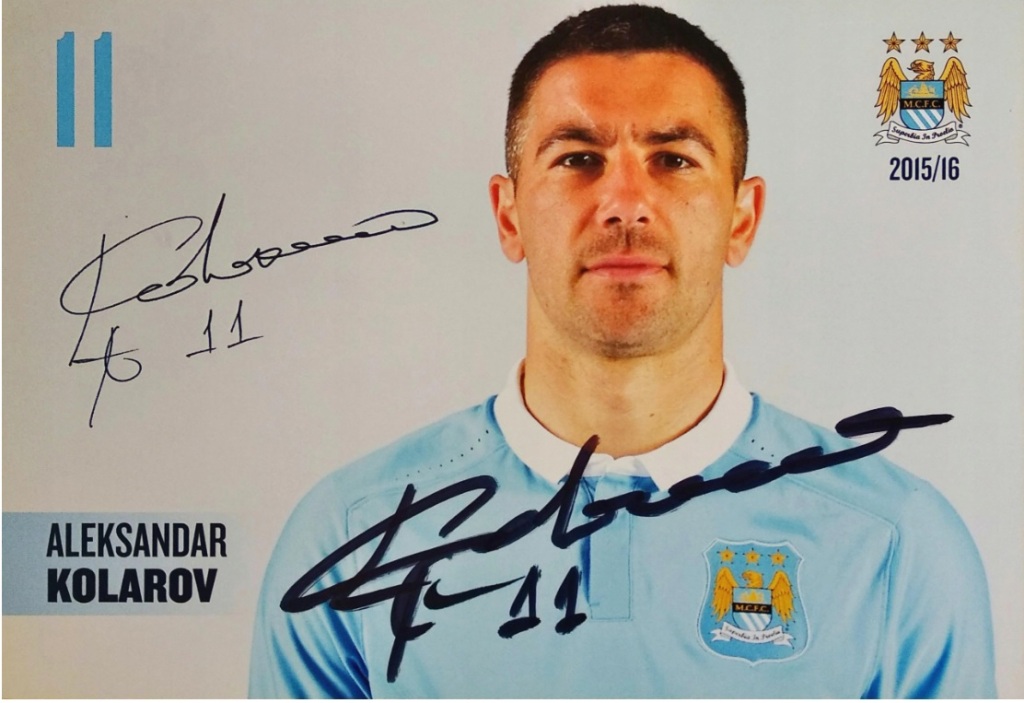 Aleksandar Kolarov  Manchester City autograf