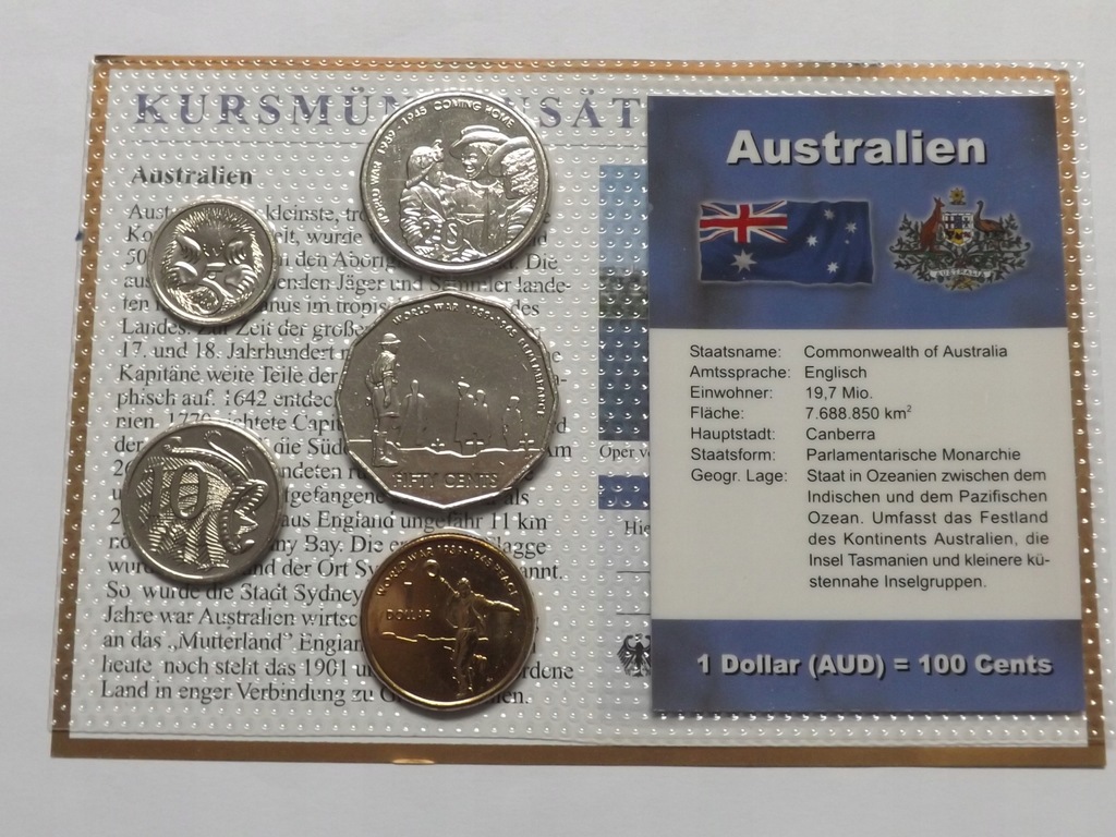 Australia 2005 Set monet obiegowych blister , 5 x UNC