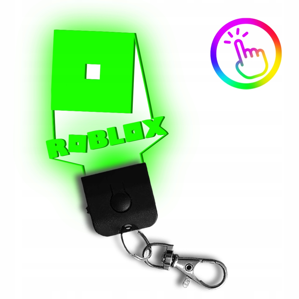 Brelok LED Zawieszka do Kluczy Roblox Logo Grawer