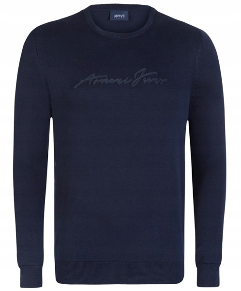 Armani Jeans sweter męski C-neck Navy 078