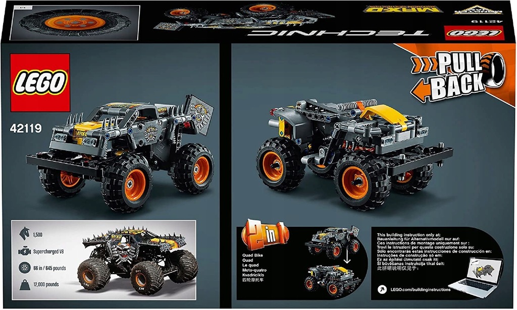 Купить LEGO Technic 42119 Monster Jam Max-D OUTLET: отзывы, фото и ...