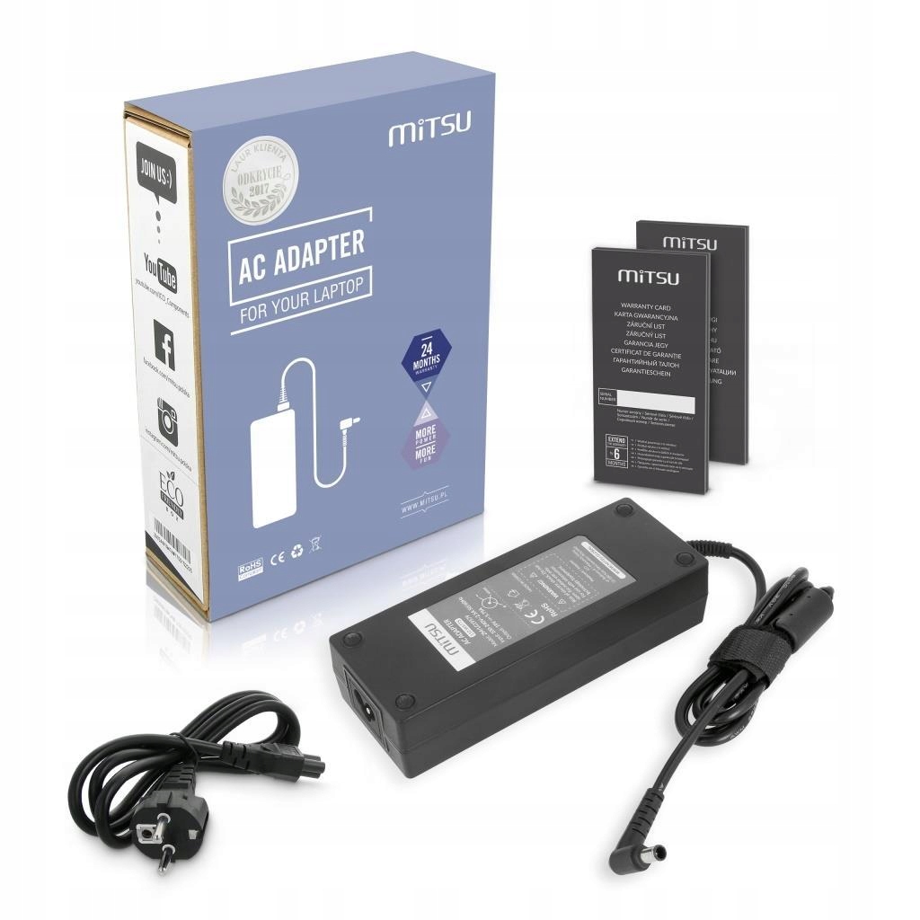 Zasilacz sieciowy Mitsu 19v 5.79a 6.5.0x4.4 pin do LG