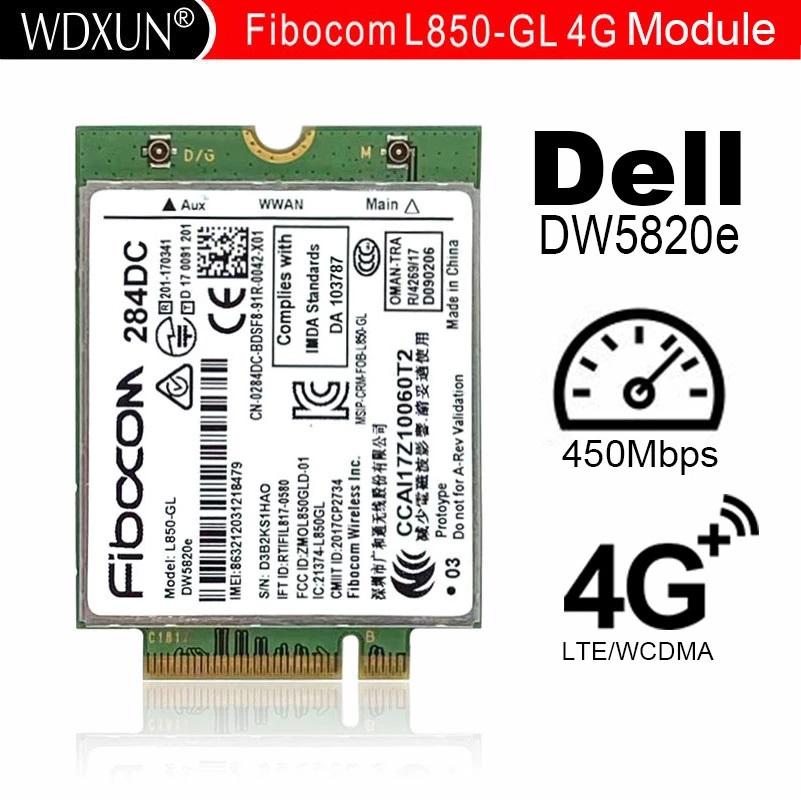 Modem LTE Dell L850-GL DW5820e Fibocom 284DC