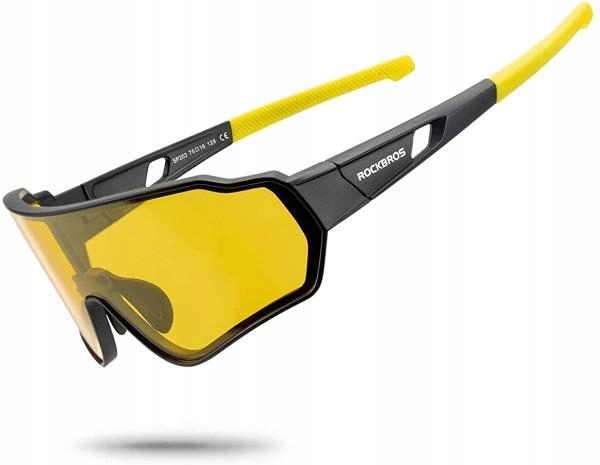 Żółte rowerowe okulary rozjaśniające MTB enduro XC
