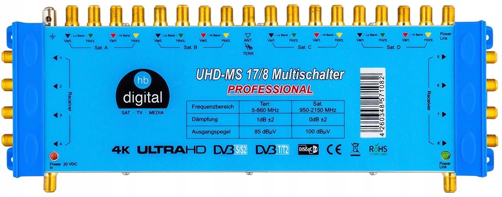 Multiswitch PMse 17/8 HB-DIGITAL 4X SAT