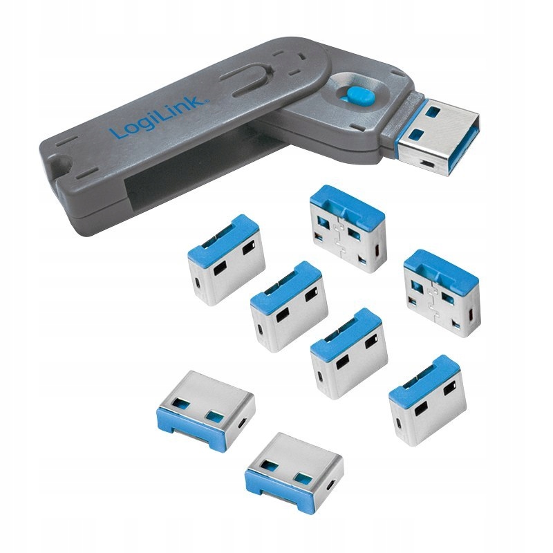 Logilink, USB port blocker (1x key and 8x locks),