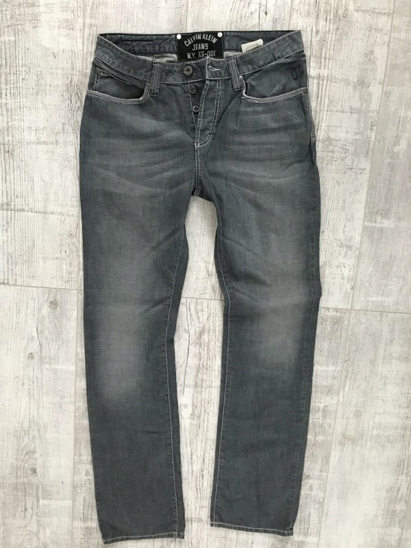 CALVIN KLEIN przecierane męskie jeans W30L32 SLIM