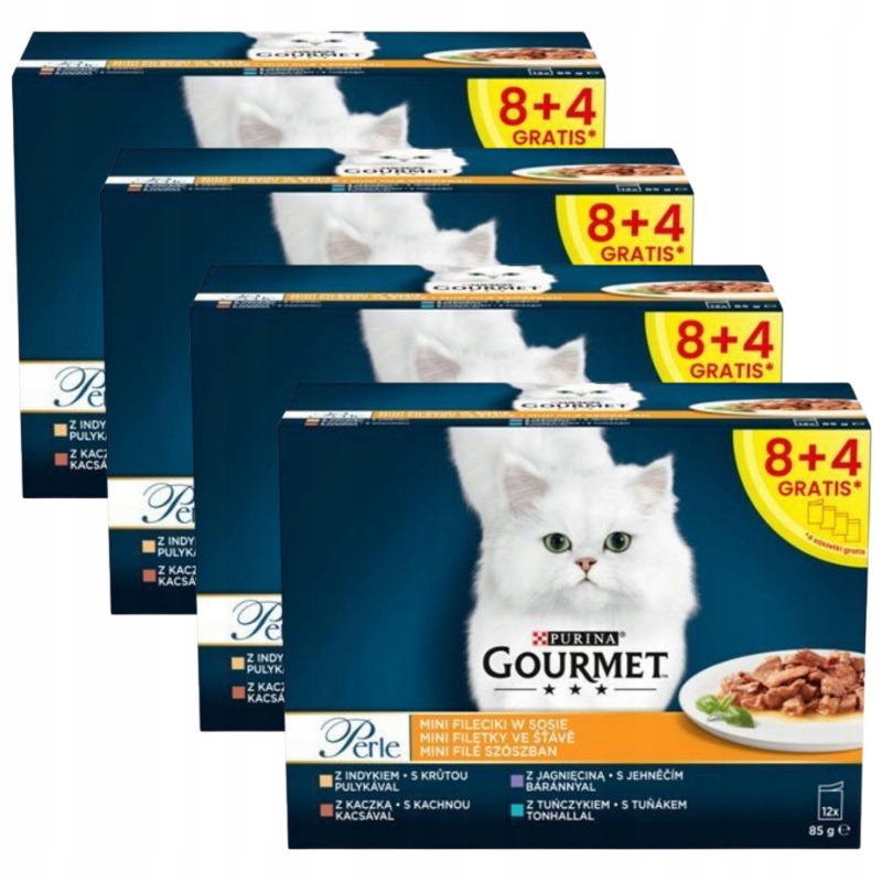 Purina Gourmet Perle Mini Fileciki Karma dla kotów 48x85g