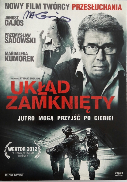 UKŁAD ZAMKNIĘTY DVD-JANUSZ GAJOS -AUTOGRAF !!!