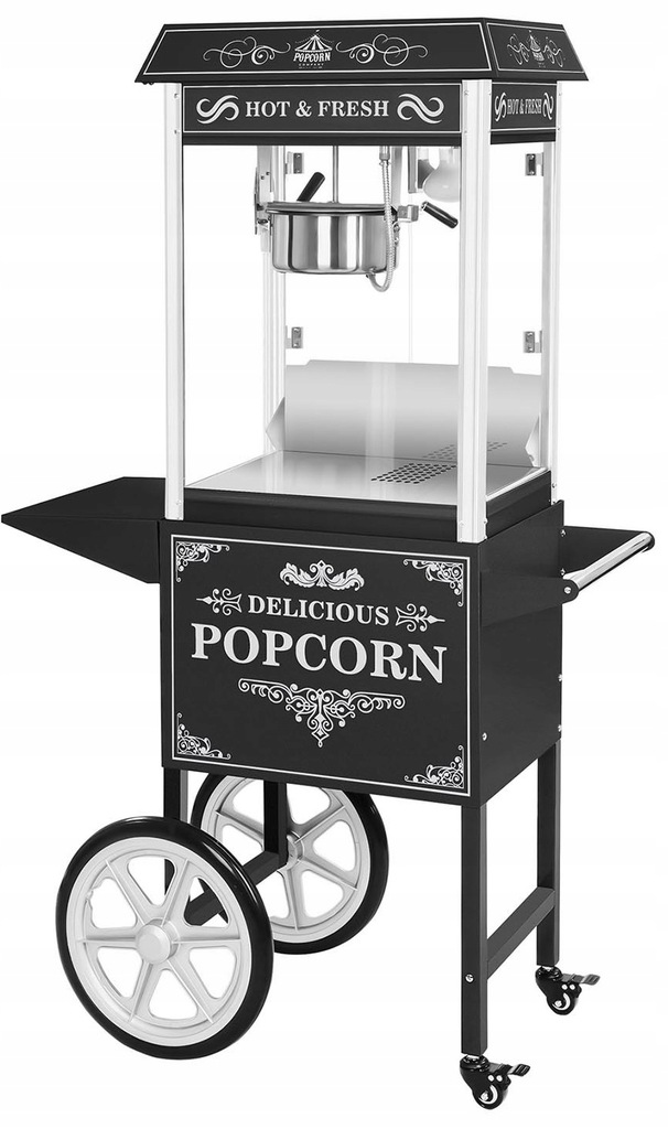 ROYAL 10010536 MASZYNA DO POPCORNU Z WÓZKIEM 1600W