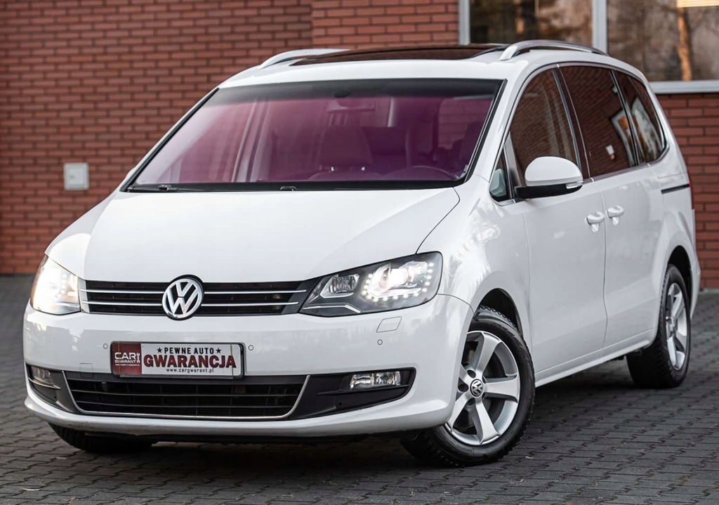 VW Sharan 2.0 TDI CR 140PS 7-os Navi Xenon LED bdb Stan Polecam Gwarancja!