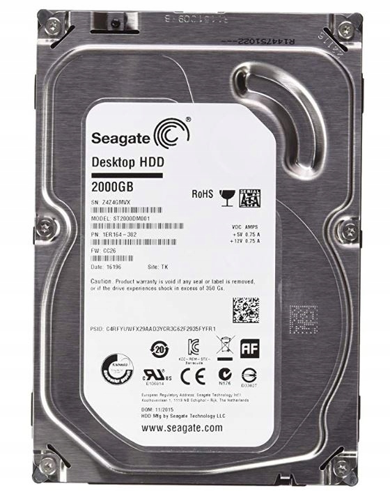 Dysk SEAGATE 2TB HDD ST2000DM001 3,5 64MB 7200rpm