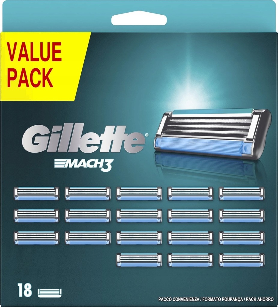 Wkłady do maszynki Gillette Mach3 18szt