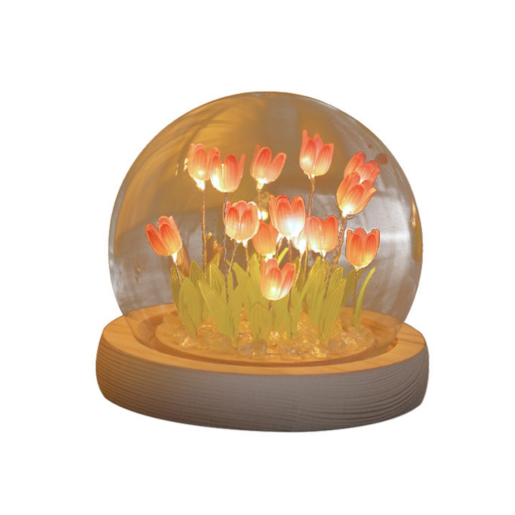 LAMPKA NOCNA ŚWIECĄCY DIY TULIPANOWA 10*10cm