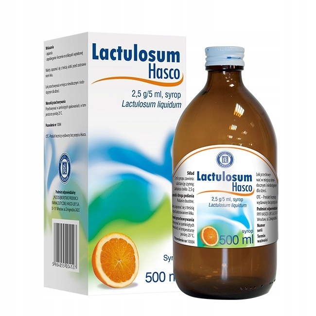 Lactulosum HASCO, 2,5g/5ml, syrop 500ml