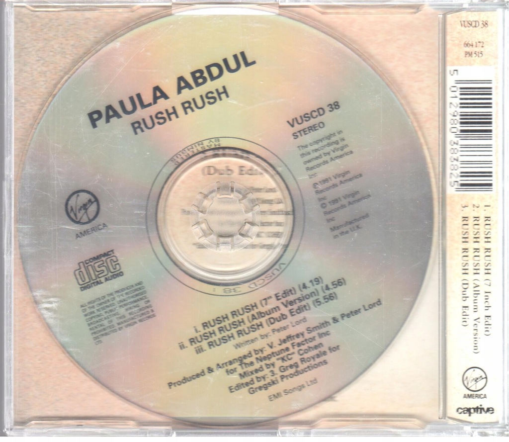 Купить Паула Абдул - Rush Rush 1991 'Синт-поп: отзывы, фото, характеристики в интерне-магазине Aredi.ru