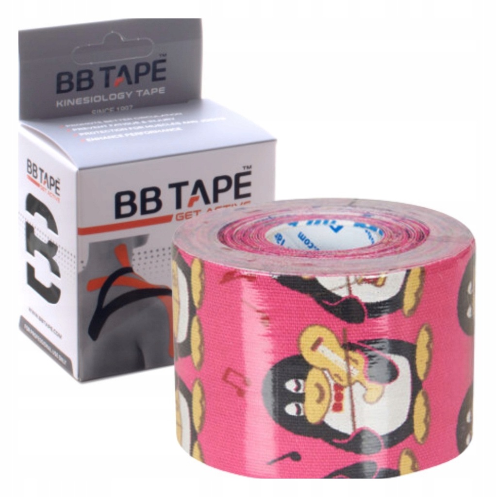 Tejpy taśmy KINESIOTAPING BB TAPE PINGWINY 5CMX5M