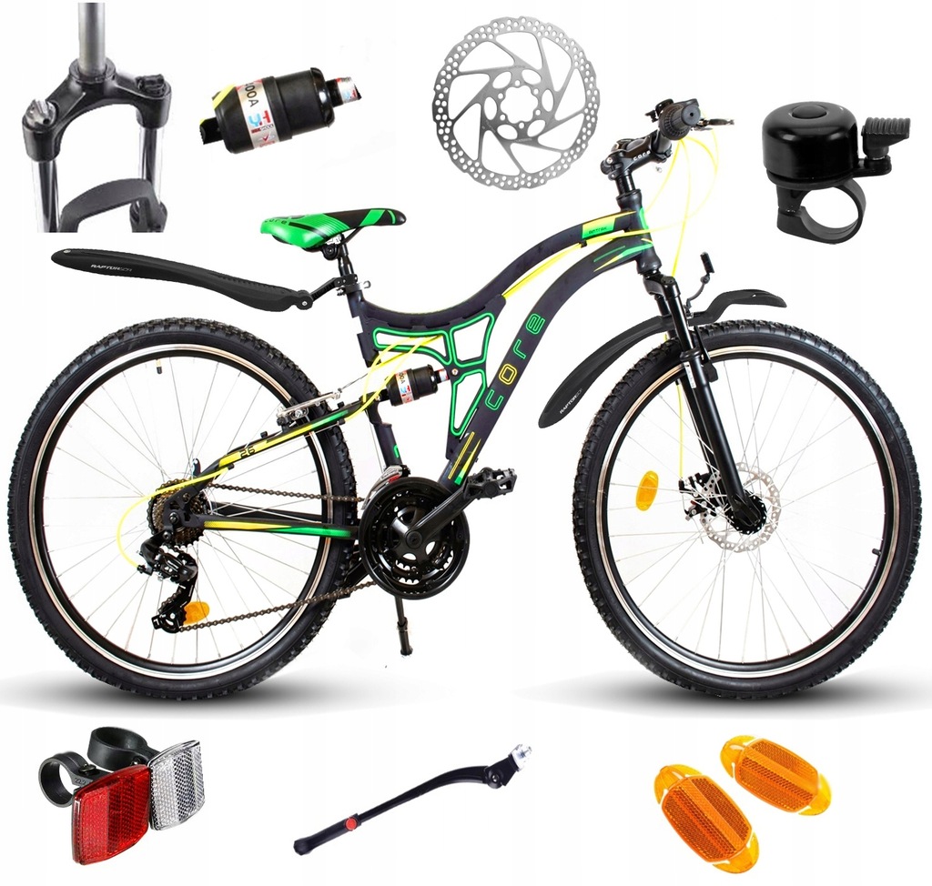 ROWER MTB 26 AMORTYZATOR SHIMANO MĘSKI DAMSKI TANI 8585065223 oficjalne archiwum Allegro