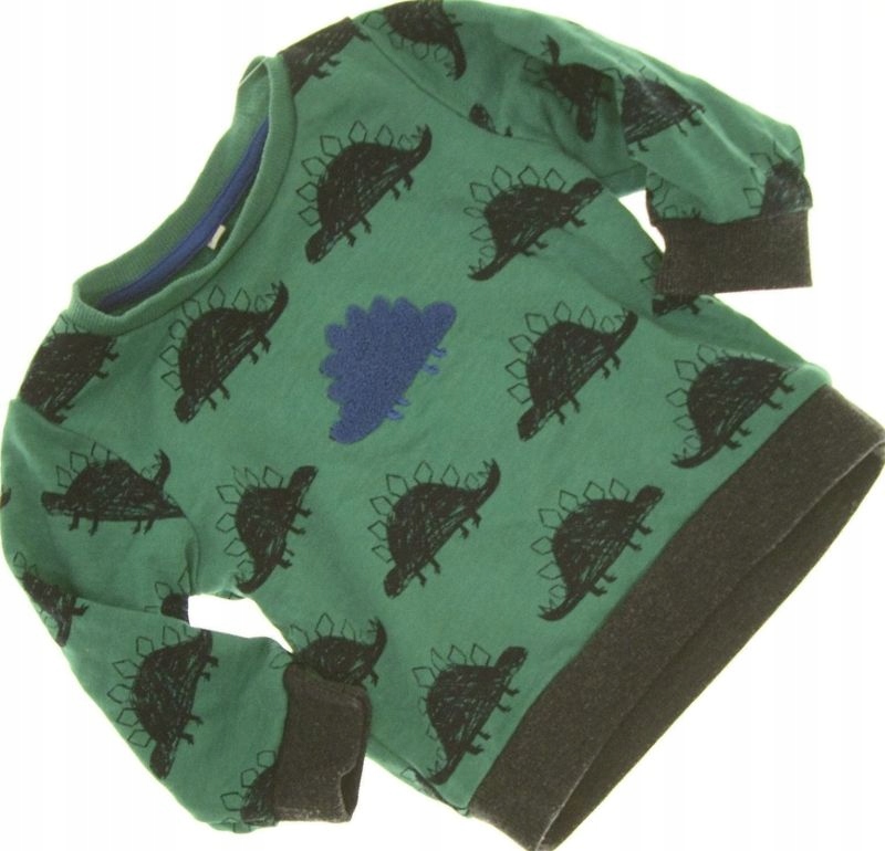 M&S _ ZIELONA BLUZA W DINOZAURY _ 6-9m 74cm