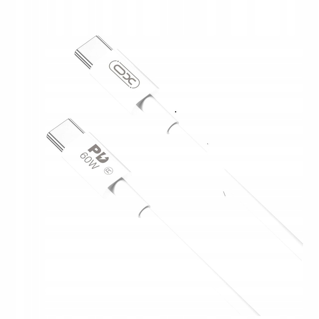 XO kabel NB-Q190A PD USB-C - USB-C 1,0m 60W biały