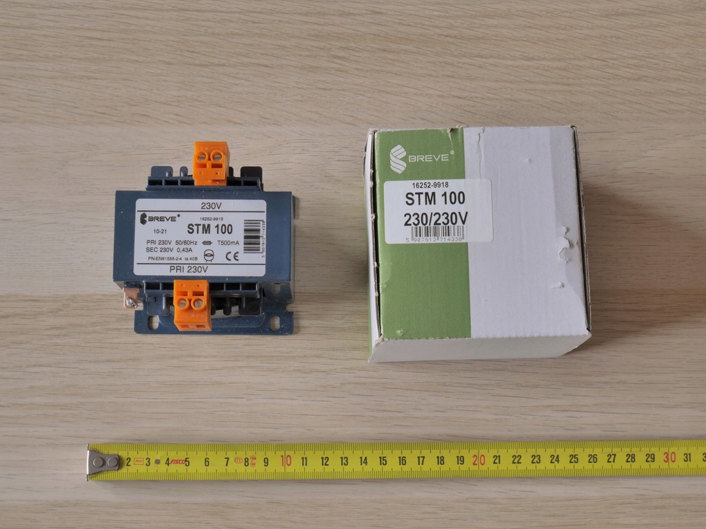 Transformator Separacyjny Breve STM 100 230V 100VA