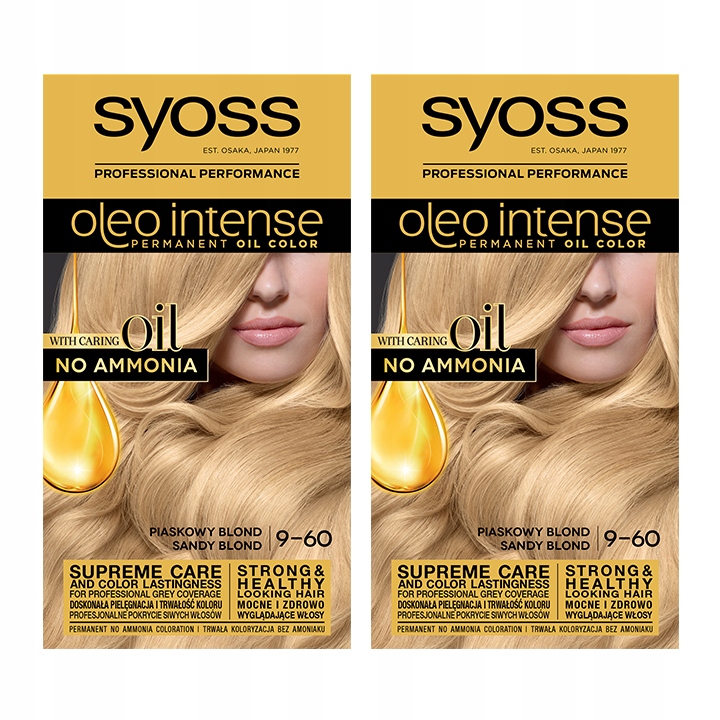 Syoss Oleo Farba do Włosów Piaskowy Blond 9-60 x 2