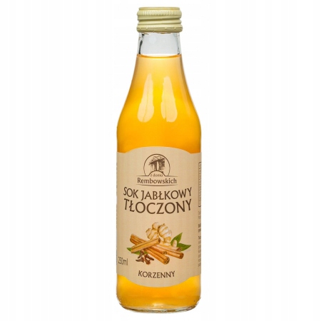 Sok jabłkowy tłoczony korzenny z domu Rembowskich 250 ml
