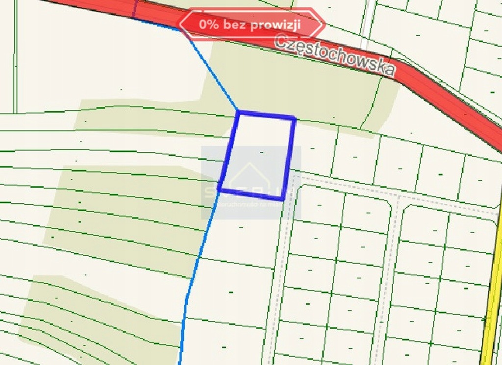 Działka, Zawada, Mstów (gm.), 3297 m²
