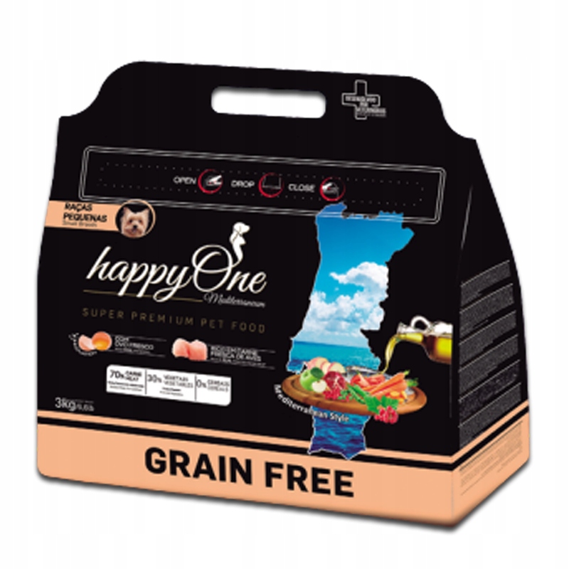 HappyOne Grain-Free Mediterraneum Small breed KARMA BEZZBOŻOWA MAŁE RASY