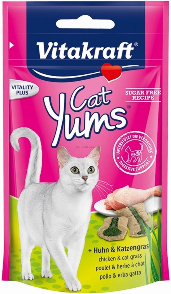 VITAKRAFT CAT YUMS przysmak dla kota, kurczak z ko