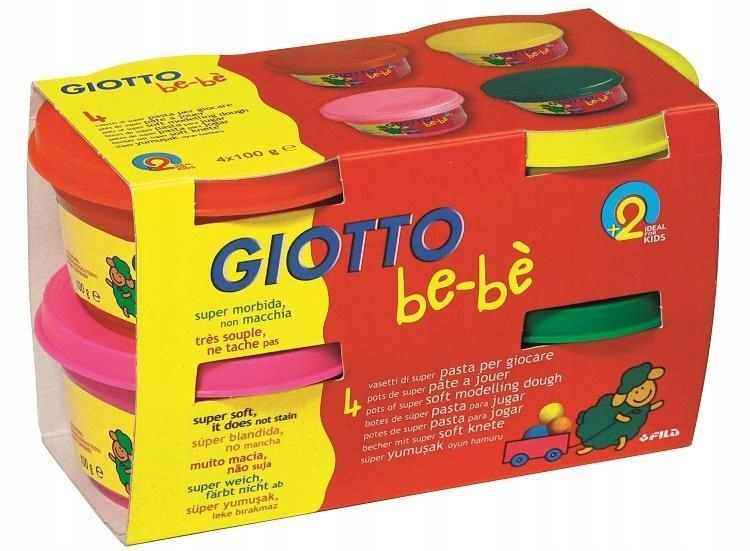 CIASTOLINA 4X100GR ZESTAW 3 BEBE GIOTTO, GIOTTO