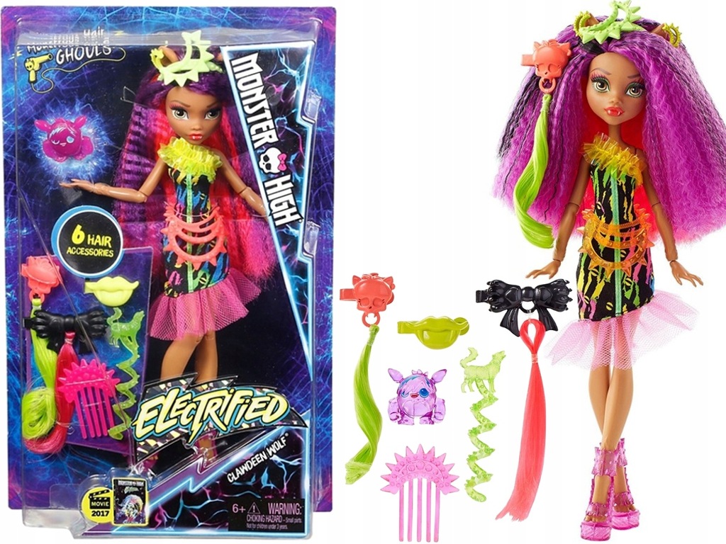 Monster High Zelektryzowane Fryzury Lalka Wolf 7442488246 Oficjalne Archiwum Allegro
