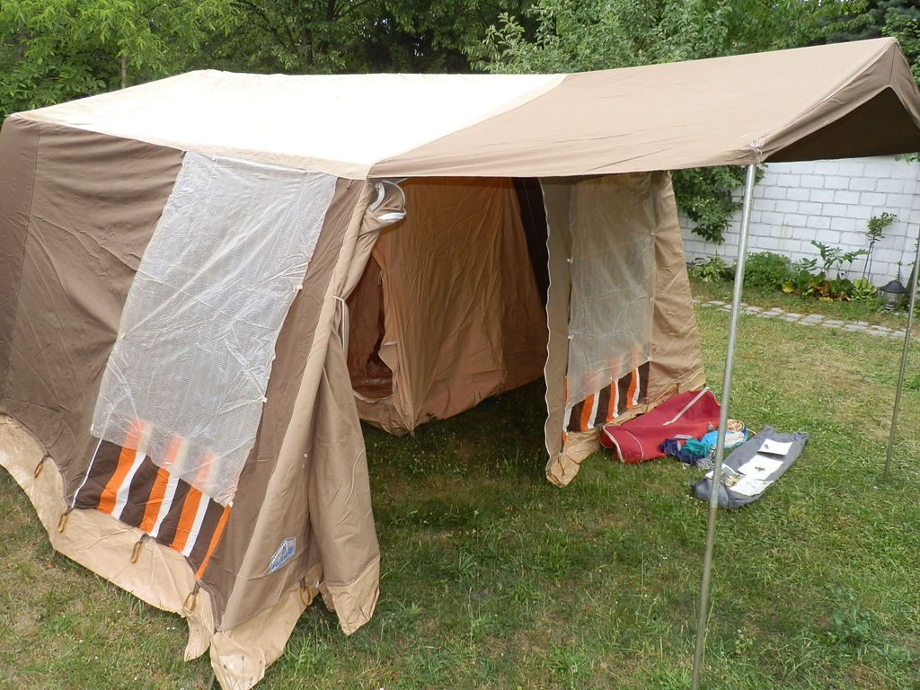 Duży niemiecki namiot willowy domek 4,6x3,8m -4os