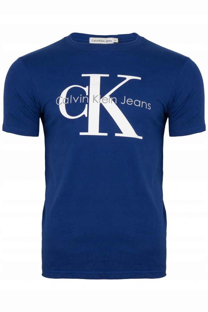 CALVIN KLEIN JEANS T-SHIRT KOSZULKA NIEBIESKI r M