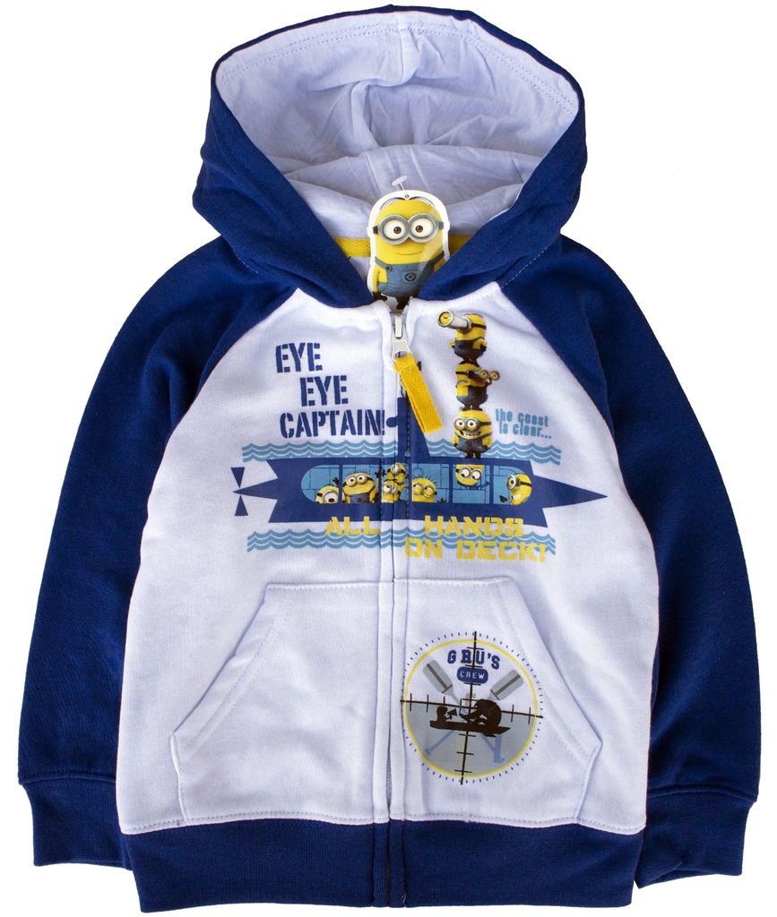 MINIONKI BLUZA Z KAPTUREM ZAPINANA NA ZAMEK 104