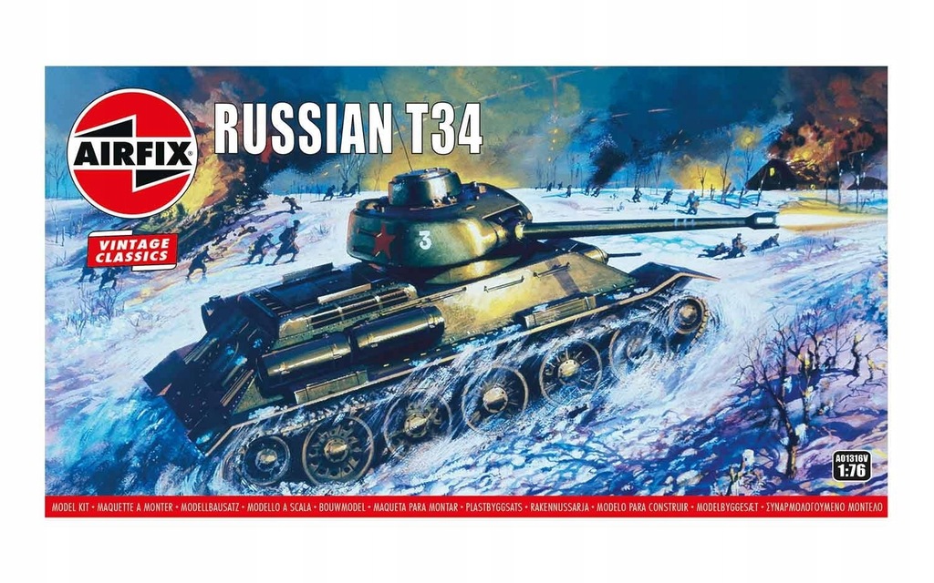 T34 Czołg rosyjski 1:76 Airfix 01316V