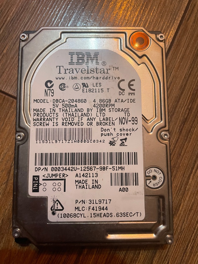 Dysk twardy IBM 4,8GB IDE 2,5" SPRAWNY