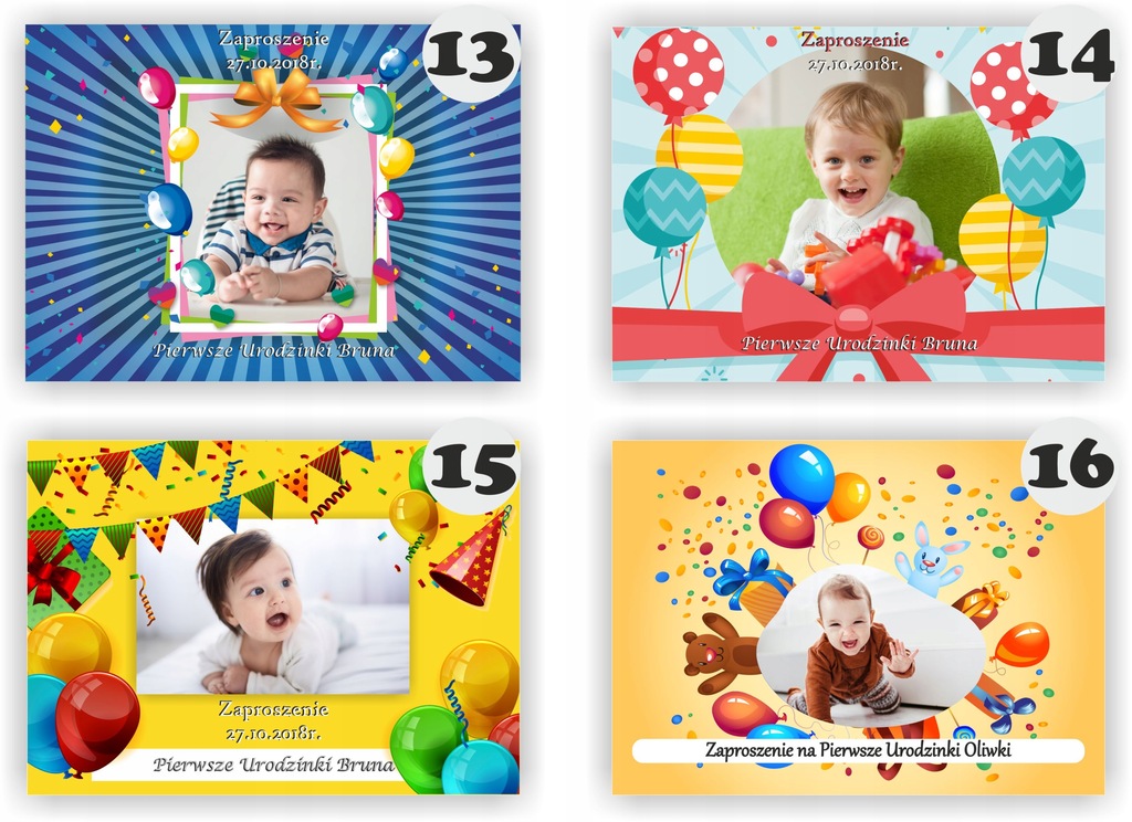 Купить Пригласительные на день рождения годовалому ребенку с фото + конверт: отзывы, фото, характеристики в интерне-магазине Aredi.ru