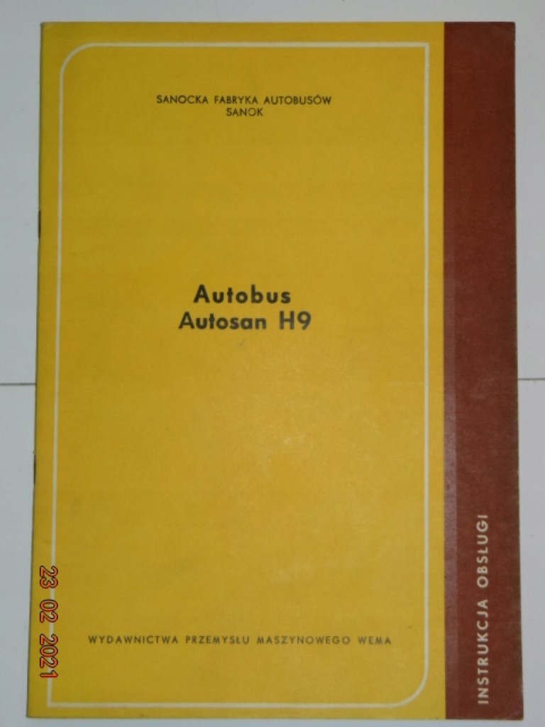 AUTOBUS AUTOSAN H9 INSTRUKCJA OBSLUGI 1974 BDB