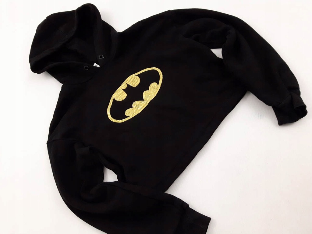 BERSHKA krótka BLUZA z dżetami BATMAN kaptur _ S
