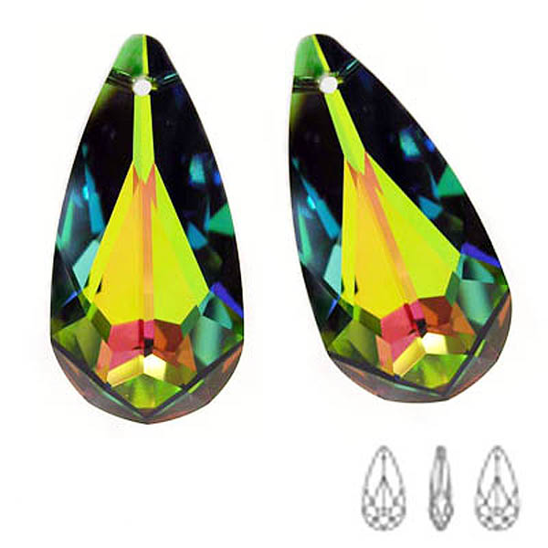 6100 Swarovski Tear Drop 24x12mm Vitrail Medium