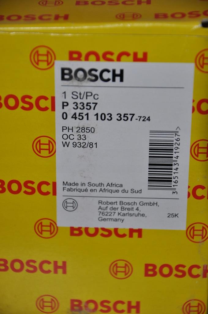 Filtr oleju Bosch 0451103357 Ford USA Nissan BMC