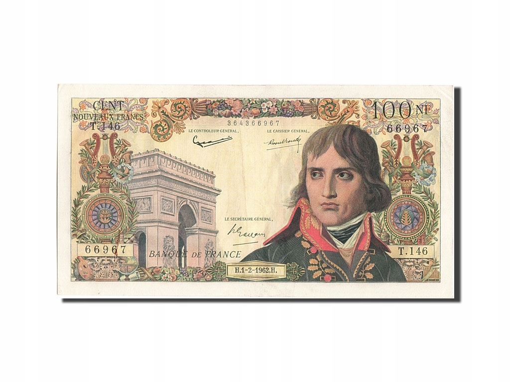 Banknot, Francja, 100 Nouveaux Francs, Bonaparte,