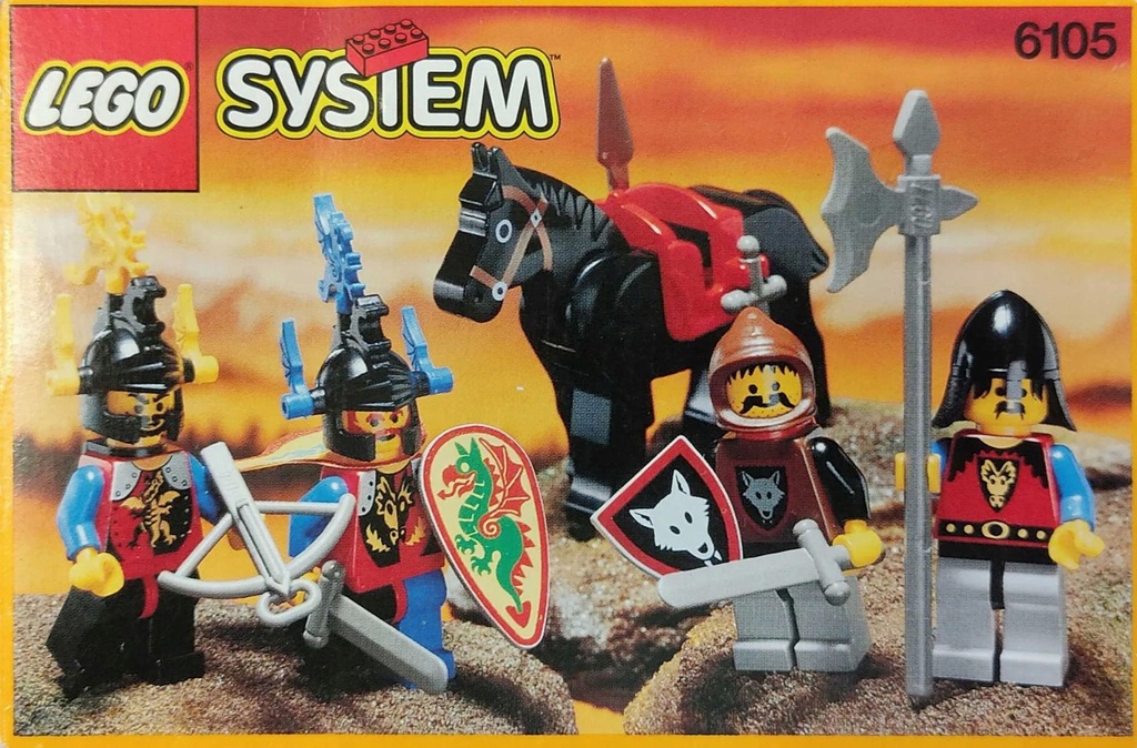 LEGO 6105 Medieval Knights [Castle Supplemental] zamek rycerze wilki Dragon