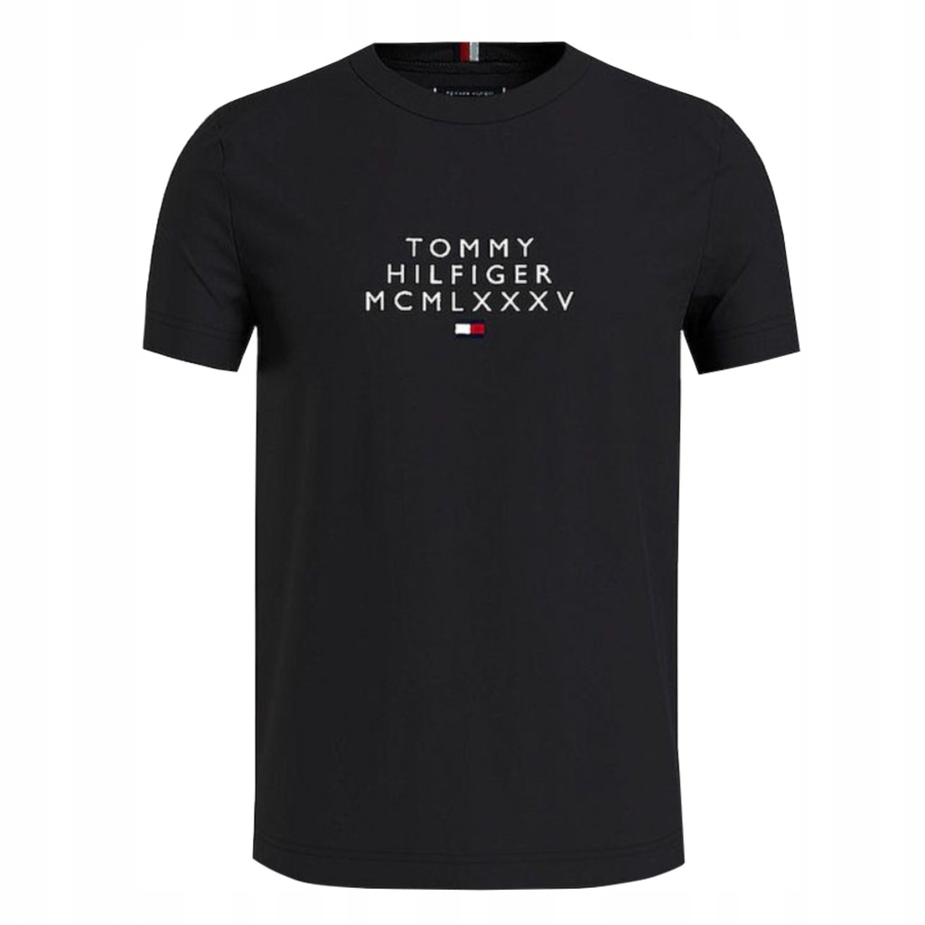 TOMMY HILFIGER, t-shirt męski, czarny, M