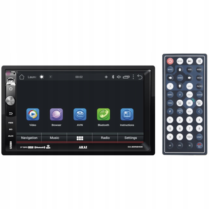 RADIO SAMOCHODOWE ANDROID 5.0 AKAI CA-2DIN2405